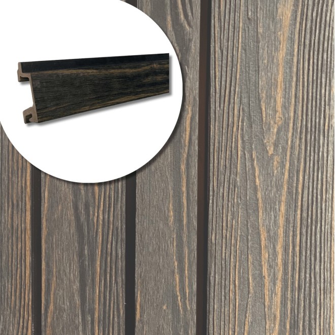 Eva-Last Composiet Gevelbekleding Darkwood Black Stripes XM